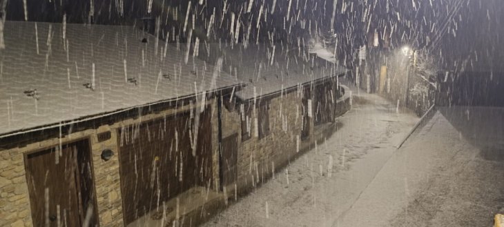 La nevada cau de forma general al Pirineu per sobre dels 800 metres