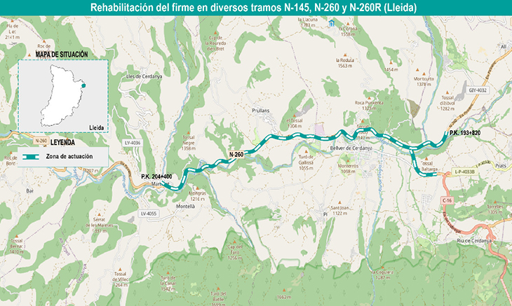 El Ministeri de Transports millorarà diversos trams de l'N-145, l'N-260 i l'N-260R a l'Alt Urgell