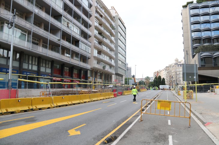 Nou tall de trànsit a Comte d'Urgell per les obres de l'L8: fins a finals d'any i 18.000 vehicles afectats
