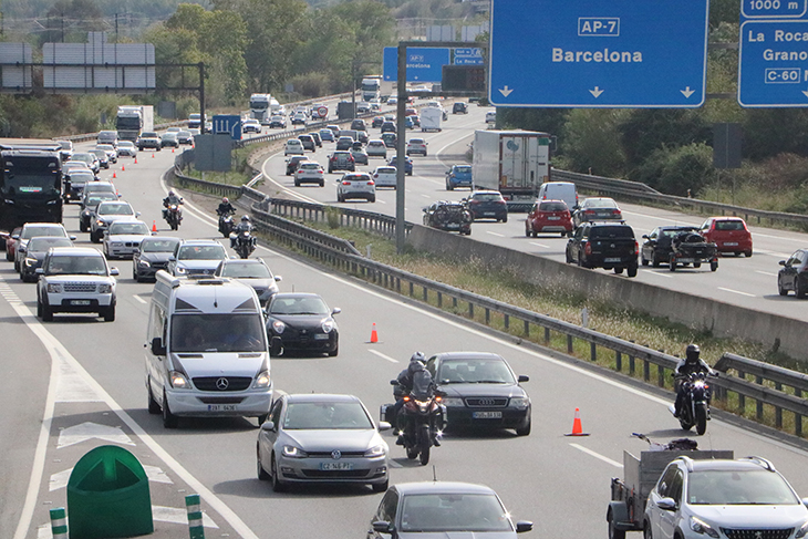 El 85% dels vehicles ja han tornat a l'àrea metropolitana de Barcelona després del pont del Pilar