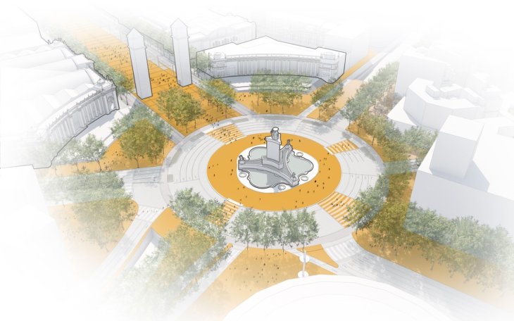 El govern de Collboni projecta la transformació de Montjuïc amb una plaça Espanya més “amable” amb un eix de vianants