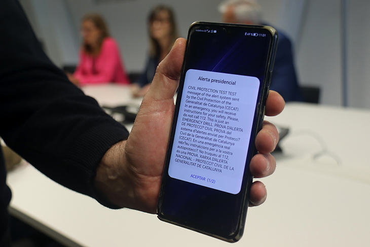 El Ministeri de l'Interior detecta i corregeix l'error que va impedir l'enviament massiu d'alertes