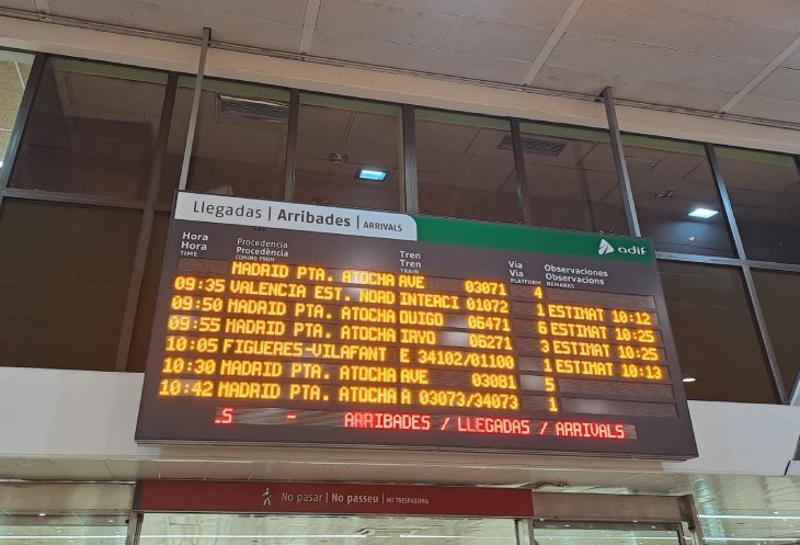 Una avaria a la catenària a l'estació de Sants afecta tots els trens d'alta velocitat