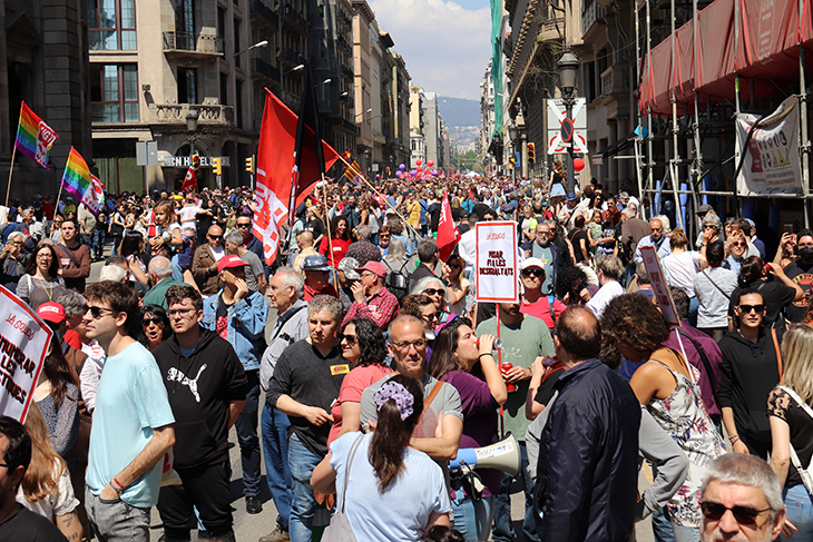 Els sindicats tornen al carrer en un 1 de maig marcat per la reivindicació salarial en plena escalada inflacionista