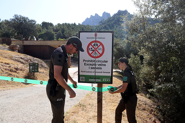 Montserrat i la Serra de Montsant s'afegeixen als espais naturals tancats i els Agents Rurals demanen "responsabilitat"