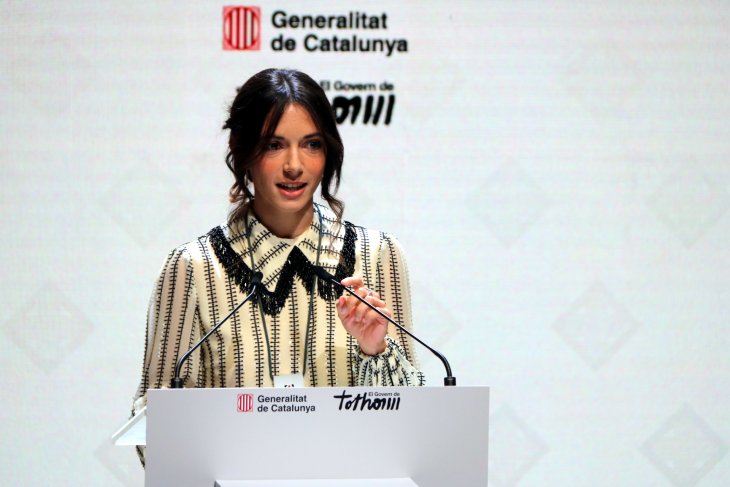 Bonmatí rep la creu Sant Jordi reivindicant el català i la igualtat entre homes i dones