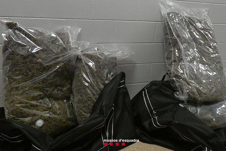 Un detingut a la Jonquera per portar 20 kg de marihuana en el maleter del cotxe