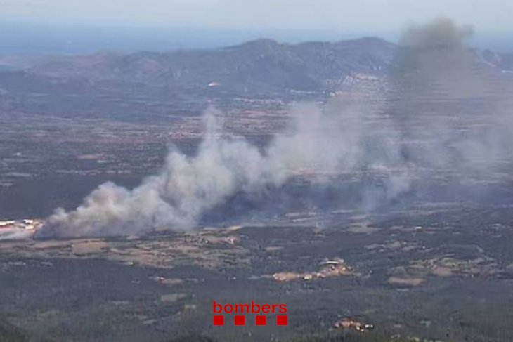 Estabilitzat l’incendi agrícola-forestal a l’Alt Empordà que ha tallat durant hores l’AP-7 i l’AVE