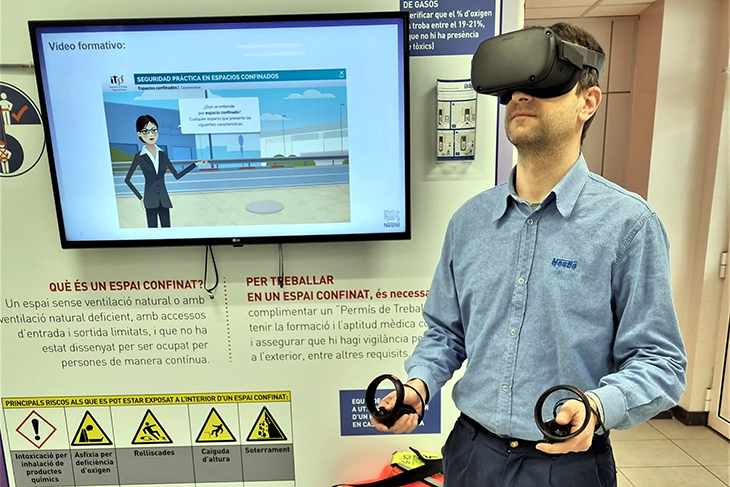 Nestlé testeja a Girona un sistema de realitat virtual