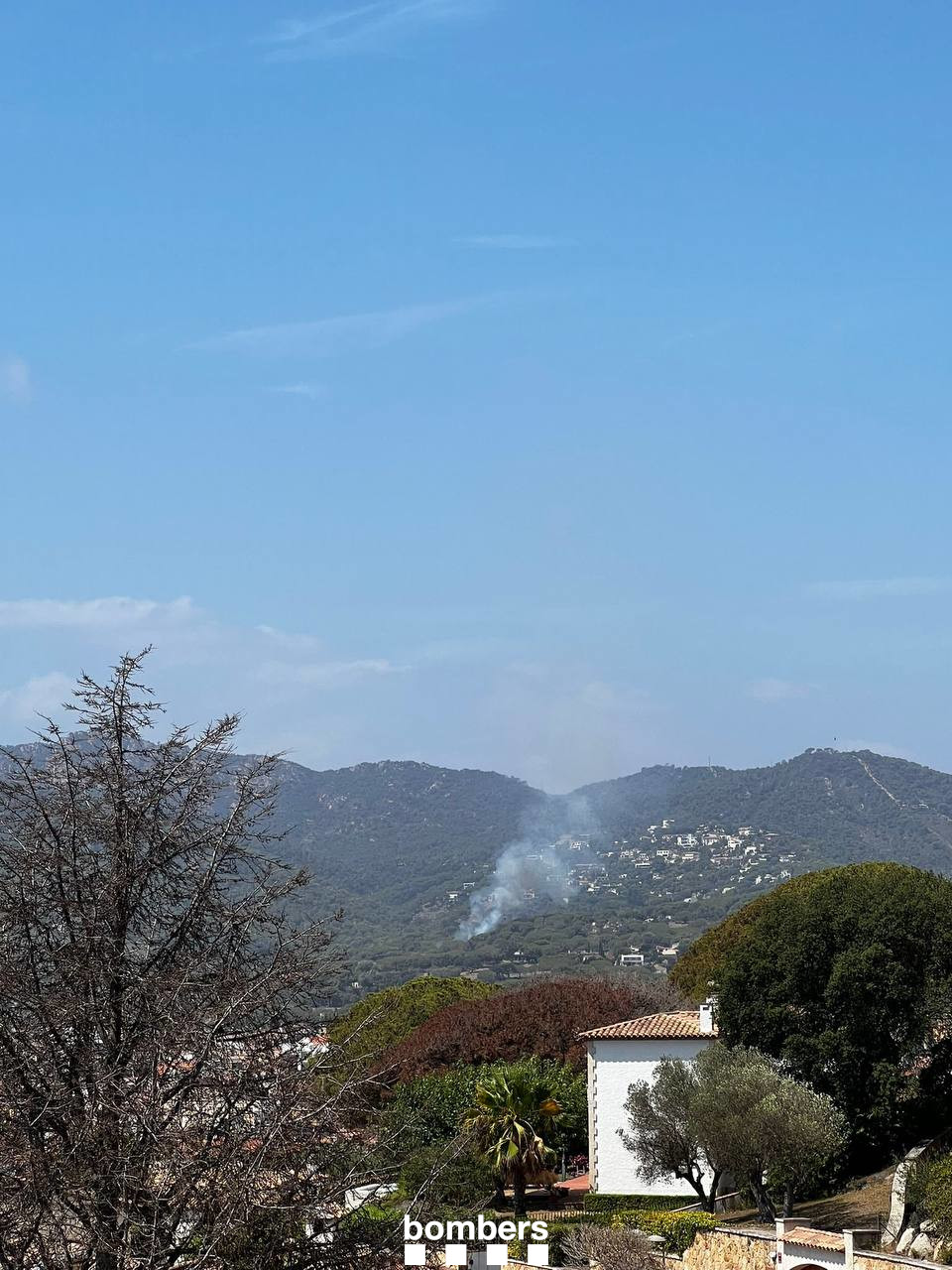 Estabilitzat l’incendi de vegetació forestal a Sant Feliu de Guíxols