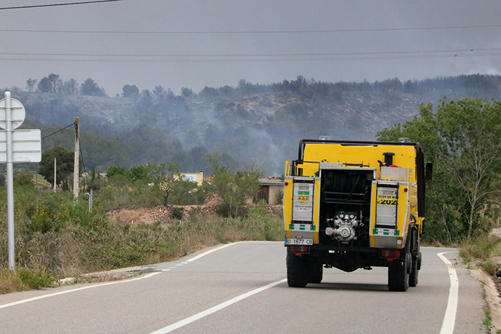Estabilitzat l'incendi de Bonastre, que ha afectat prop de 60 hectàrees de superfície
