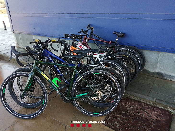 Els Mossos recuperen vuit bicicletes presumptament sostretes que es venien al mercat setmanal de Juneda