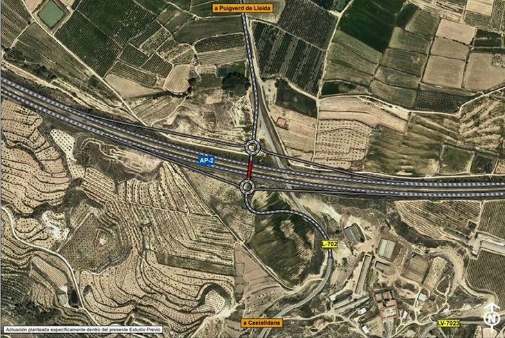 Adjudiquen la redacció dels nous accessos a l'AP-2 a Castelldans i Vimbodí