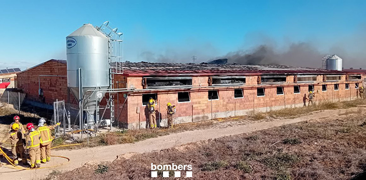 Controlat un incendi que ha cremat una granja de truges a Sant Martí de Maldà