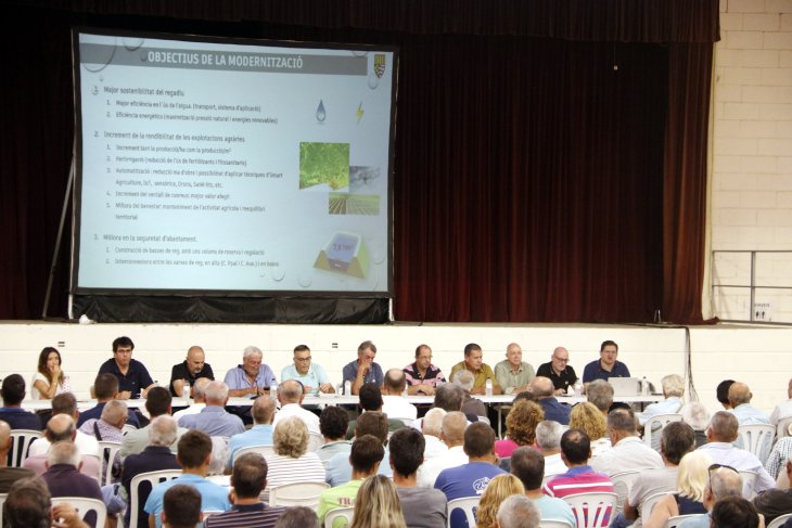 Regants del canal d’Urgell debaten sobre si donar suport o no al projecte de modernització