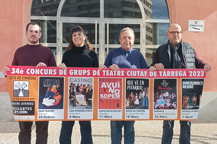 El 34è Concurs de Grups de Teatre Ciutat de Tàrrega esdevindrà un aparador del gènere comèdia del 25 de febrer a l'1 d'abril