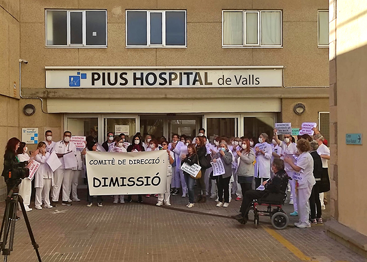 Protesta al Puis de Valls per l'acomiadament "per baix rendiment" d'una treballadora
