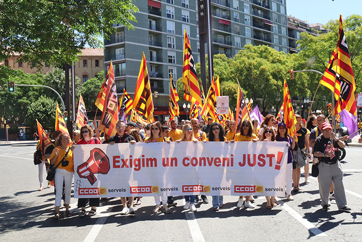 CCOO mobilitza unes 200 persones a Tarragona