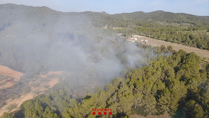 Estabilitzat l'incendi forestal del Perelló, provocat per una serra radial i que ha afectat unes 2,62 hectàrees