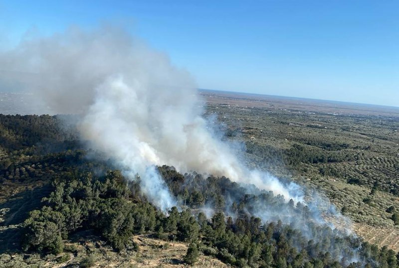 Controlat l'incendi del Perelló després d'haver cremat prop de 3 hectàrees