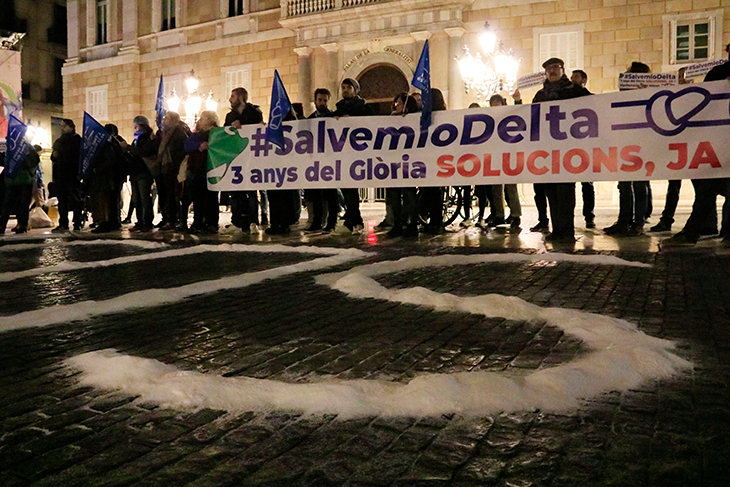 Entitats ecologistes i de l'Ebre llancen un "SOS" des de Barcelona per salvar el Delta quan fa tres anys del Gloria