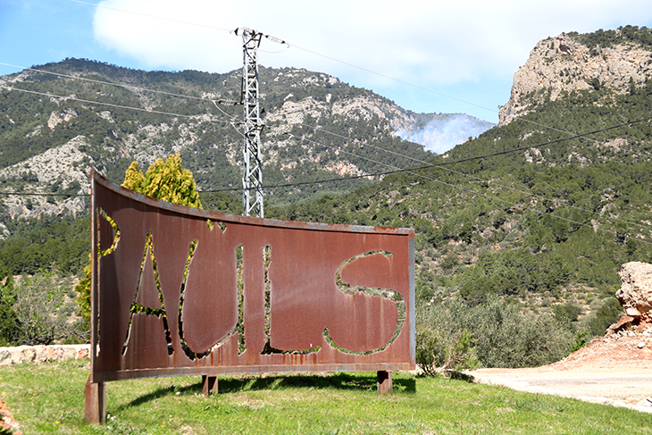 Nou dotacions i un helicòpter dels bombers treballen en l'extinció d'un incendi forestal a Paüls
